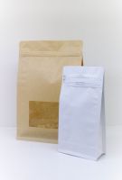 Coffee, tea, nuts, herbals retail common packaging paper box pouch with transparent window