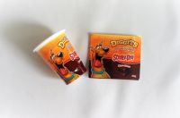 Finger biscuit cup, chocolate bar cup outer wrap shrink sleeve