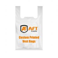 Plastic T-Shirt Carrier Vest Bag HDPE Packaging Custom Printing OEM Custom Size Color Thickness