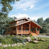 RUSSIAN GLULAM TIMBER HOMES (PRE-FABRICATED SETS OF LOG BUILDING UNITS) from RUSSIA (export)
