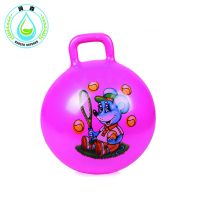 RUNSEN bouncing ball Inflatable toys for children baby grasping the ball bouncing ball handle the ball toy Random pattern and color inflatable toys