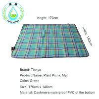 RUNSEN Cashmere Plaid Picnic Mat Outdoor Camping Blanket Bottom Waterproof PVC Climb Carpet picnic mats