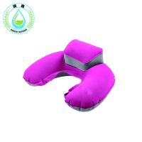 RUNSEN Outdoor Pillow Folding Inflatable U Shape Pillow Cushion Soft PVC Washable Neck  inflatable Pillow 
