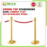 rope crowd control stanchion with dome base