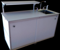 Food Preparation Cart with Portable Self Contained Sink Model: FPC-001