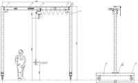 2 ton Clescrane chain hoist gantry crane