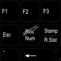 FUNCTION KEYS ITALIAN LANGUAGE NON-TRANSPARENT KEYBOARD STICKER