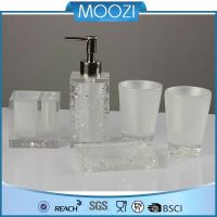 China houseware white complete bathroom set polyresin hotel decoration hotel