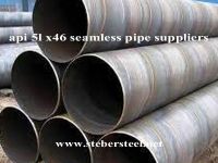 api 5l x46 seamless pipe suppliers
