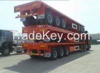 Sinotruk 3 axles 40ft 60tons flatbed semi trailer