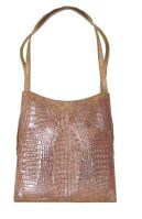 woman crocodile leather handbag