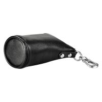 Car Keychain, Key Pouch Key Bag, Genuine Leather [large Capacity] Car Key Card Holder Coin Purse With Metal Hook And Keyring - Black