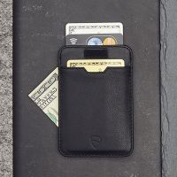 Ultra Thin Card Holder Design For Up To 10 Cards  Notting Hill Slim Zip Wallet With Rfid Protection For Cards Cash Coins (black)