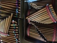 PANPIPES AND FLUTES OF BAMBOO Traditional musical instruments andean