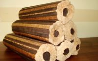 Rice husk briquettes