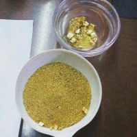 alluvial gold dust and bars