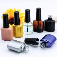 10ML empty glass bottles manufacturer for uv gel nail polish with brush cap