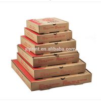 printed eco friendly food use take away kraft paper pizza packaging boxes
