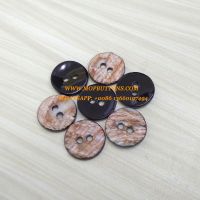Natrual Abalone Shell Buttons with One Side Black Colored Buttons