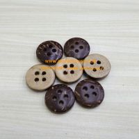 11.5mm 18L Four Holes Brown Natural Coconut Buttons Produced by MOPBUTTONS