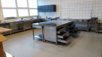 Professional INOX A304 AISI working tables, hanging closets, working table with trays...