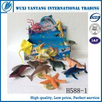 12pcs plastic sea animal model toys