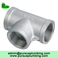 ISO CE certified stainless steel tee threaded fittings