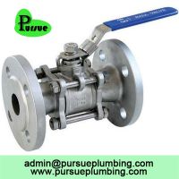 stainless steel 304 316 3 piece flange ball valve