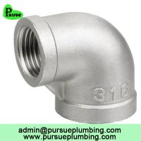 ISO CE certified stainless steel threaded reducing elbow