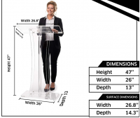 Acrylic Stand up Floor-Standing Church Podium Lectern Pulpit