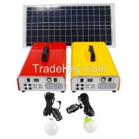 Portable solar power lighting system Ac/dc output solar energy storage
