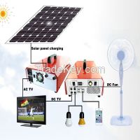 Portable solar power lighting system Ac/dc output solar energy storage