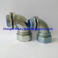 Liquid tight zinc die casting 90d elbow conduit connector