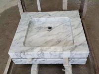 Carrara White Marble Sink, White Marble Basin, White Marble Wash Bowl, Marble Sink, Stone Bathroom Sink