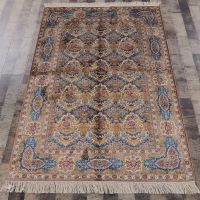 Yilong 4x6ft Hand Knotted Persian Silk Carpet Traditional Oriental Handmade Area Rugs