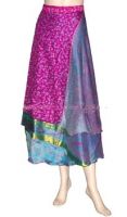 Wrap around reversible sari skirts from India