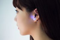 Novel &amp; Magic Luminous Led Ear Stud Blinking Earrings for Wedding &amp; Halloween