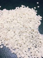 Recycled LDPE granules, transparent, black, grey