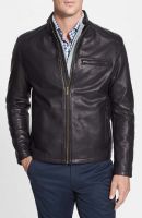 Men's Brown colour Customised  genuine Leather jacket
