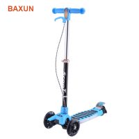 Factory price kids 4 wheel scooter folding scooter with blue tooth and LED lights