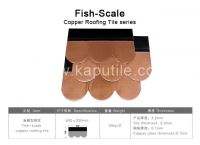 Fish-Scale Copper Roof Tile (600*330*3.2mm)