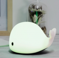 New Design Cartoon Cute Dolphin Mini Hand Touch Control Atmosphere Pat Led Table Lamp 800mah Battery