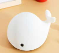 New Design Cartoon Cute Dolphin Mini Hand Touch Control Atmosphere Pat Led Table Lamp 800mah Battery