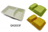 Guanhua Gh2033f China Railway Disposable Takeaway Food Container Lunch Box with 2 Components