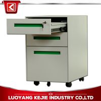 3 Drawer Steel filing cabinet mobile pedestals