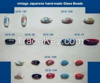 Gorgeous hand-made hand-painted vintage 22mm Japanese milefiori Glass Beads