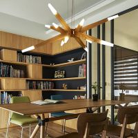 Modern Wooden Chandelier Pendant Lamp Indoor 