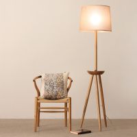 Wooden Decorative Indoor Modern Floor Lamps For Living Room Tripod Floor Lamp