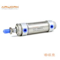 CM2 Pneumaric Stainless Steel Small Mini Air Cylinder Adjustable Stroke Round type