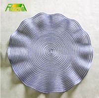 pp woven/ kitting spiral round placemat/ tablemat for hotel home restaurant